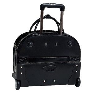 McKlein Glen Ellyn Detachable Leather Wheeled Briefcase