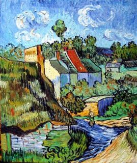 Handmade Van Gogh Oil Painting Repro Houses at Auvers