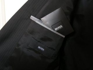 Hugo Boss Grand Central Black Stripe Suit Size 40s New