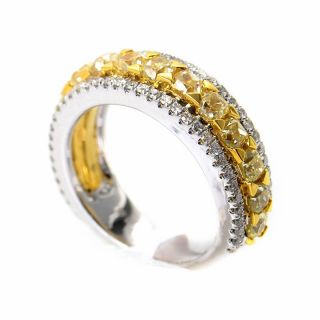 18K White Yellow Gold Brilliant Band Ring