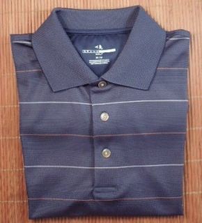 Grand Slam Golf Shirt Mens M Slate Blue Pinstripe Polo Shirt Tee Shirt