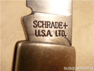 Vintage USA Schrade HWI Pocket Knife 1 Lock Back Blade Hardware do It