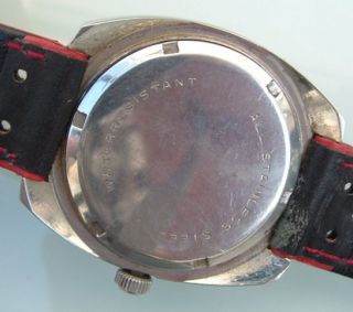  70s Barrington All SS Manual Wind Watch with Great 2 Tone Dial