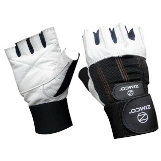  Lifting Gloves Fitness Mitts Genuine Leather Gloves White Black