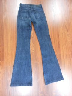 Goldsign Adriano Goldschmied $200 MSRP Bell Flare Mid Blue Denim Jeans