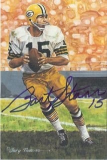Bart Starr Autographed Green Bay Packers Goal Line Art