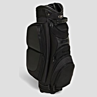 Mens Golf Bag Burton Signature Quality Leather Cart Bag Black 2012