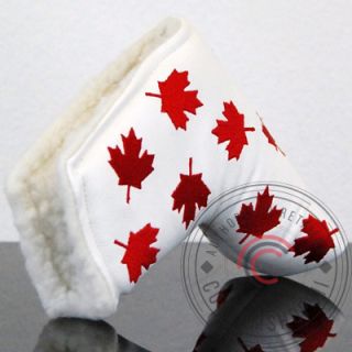   Maple Leaf Golf Putter cover Headcover Fits Scotty Cameron Blade