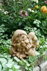 Piece Sandstone Gnome on Tummy Unpainted Gnomes