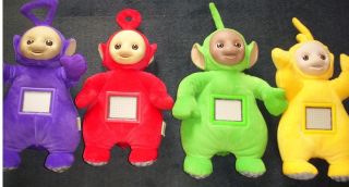 TELETUBBIES ACTIMATES INTERACTIVE SET OF FOUR GREEN YELLOW PURPLE RED