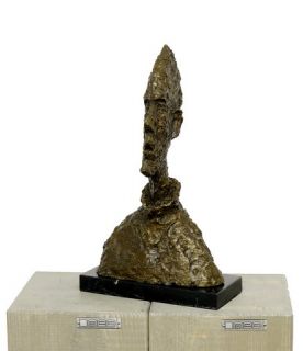  Art Bronze Sculpture Big Head Diego A Tribute to Giacometti