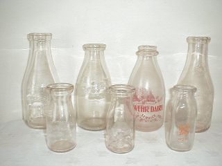  Qt & 1/2 Pt Milk Bottles GREENCASTLE WAYNESBORO HAGERSTOWN RACELAND