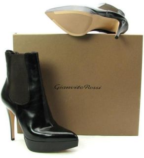 1395 Gianvito Rossi Brown Gored Ankle Boot
