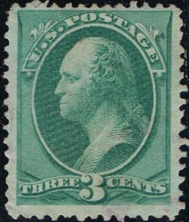 USA Stamp 158 3c Green Bank Note 1873 Unused