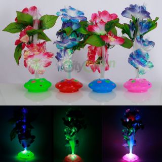 New Colorful Fiber Optic Flower Nightlight Night Light Lamp Xmas