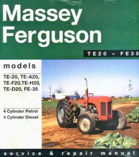 Massey Ferguson TE20 FE35 Tractors Gregorys Workshop Manual A20 F20