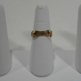  Co Jean Schlumberger 18K Yellow Gold Rope Three Row x Ring NR
