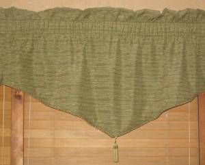 SPRINGS Sage Green Chenille Rod Pocket Lined Window Valance 50 x22