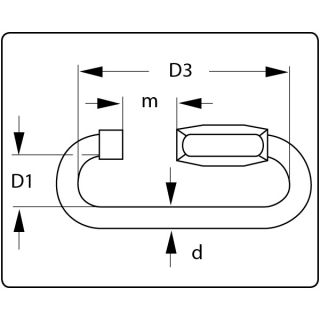 Dimensions  d 5 mm / D1 13 mm / D3 39 mm / m 7 mm