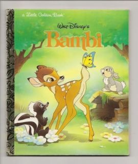 Walt Disneys Bambi Little Golden Book LGB Flower Deer 0307010619