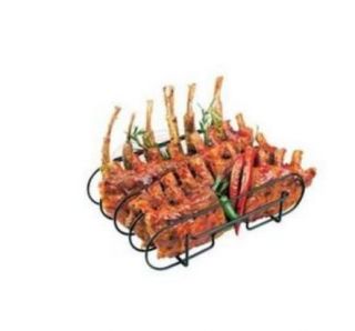 Grill Pro Non Stick 4 Section Rib Rack 26028 Gas or Charcoal Grills