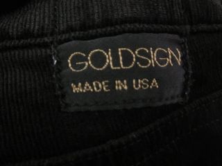on GOLDSIGN Black Corduroy Straight Leg Pants Size 31. These Goldsign