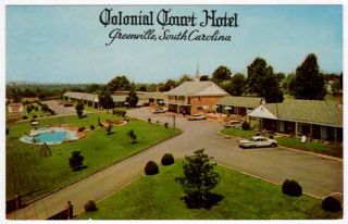 Postcard Colonial Court Hotel in Greenville, South Carolina
