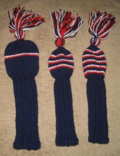 Golf Club Head Covers Hand Knit Custom Colors