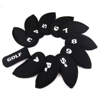 USA 11 Pcs Red Golf Club Iron Putter Head Cover Headcovers Protect Set