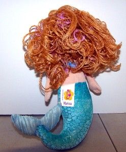 Groovy Girls RARE Mermaid Plush Doll Marissa Blue Star Velvet Soft