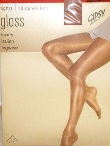 Pantyhose SHIMMERY SHEER TO WAIST Bronze Shiny STW GIPSY Tights *L