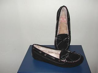 LUCKY BRAND BLACK COW SUEDE MOCCASIN STYLE WOMENS SLIPPERS/SHOES SZ