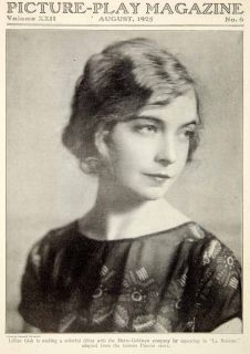 1925 Print Lillian Gish Metro Goldwyn Boheme Actress Portrait Picture