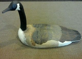 Canada GOOSE Hand Carved from Lake Pemaquid Pine Artist Signed