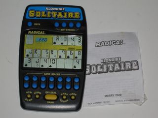 Radica Solitaire Electronic Handheld Game Hand Held Klondike Vegas