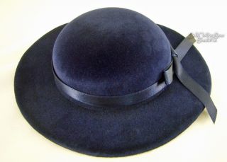  18 American Girl Navy Blue Velvet Derby Hat Huge Selection