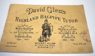 RARE Highland Bagpipe Tutor by David Glan Ca1900