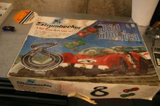 Original Vintage Road America Strombecker 1 32 Scale Slot Car Set