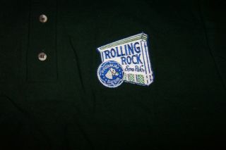 New Rolling Rock Beer Green Polo Shirt Size L Hamptons Club Staff