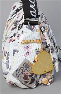 Harajuku Lovers School Girl Messenger Bag Tote Crossbody Heart Mirror
