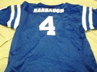 Jim Harbaugh 4 Indianapolis Colts Retro Wilson Youth Jersey Coach of