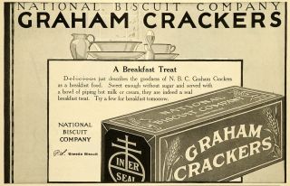 1918 Ad National Biscuit Co Graham Crackers Breakfast Treat Food