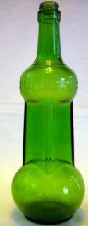 VINTAGE ANTIQUE 4 5 QUART GLENSHAW GLASS 1945 DUMBBELL LIQUOR BOTTLE