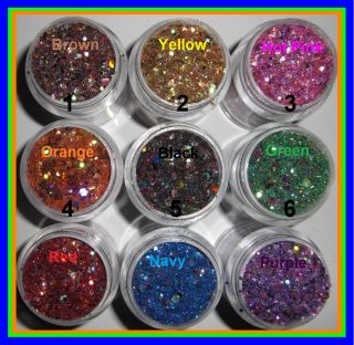 Glitters ready to mix with your Acrylic Power for Nail Art   SPRING