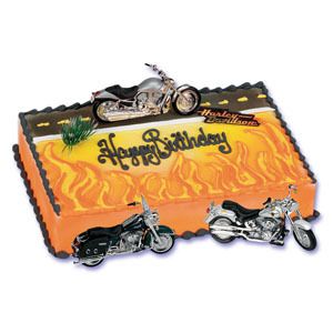 Harley Davidson Motorcycle Cake Decoration Kit New