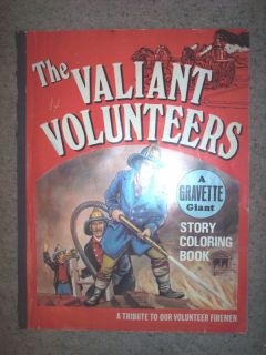 1976 Gravette Firefighter Volunteers Coloring Book RARE
