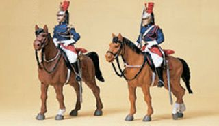 PREISER 10435 HO (187) FRENCH REPUBLICAN GUARDS ON HORSEBACK