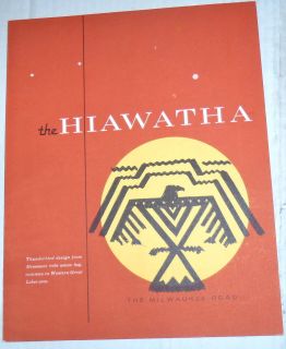 Milwaukee Road Railroad 1963 Card Menu The Hiawatha