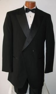 New Black Raffinati Gramercy DB Wedding Tuxedo 62R