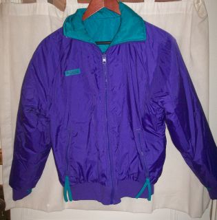  Womens M Medium Reversible Purple & Green Teal Ski Snowboarding Jacket